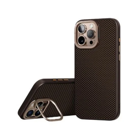 Cover Iphone 16 Pro Max Magclick Charging Keva Max With Camera Stand Uniq Hybrid - Umber (Brown)